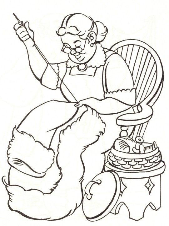 541x720 Mrs Claus Colouring In Cartoon Coloring Pages Coloring Pages