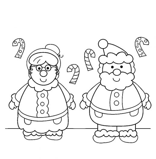 518x527 The Most Generous People Santa And Mrs. Claus Christmas Coloring