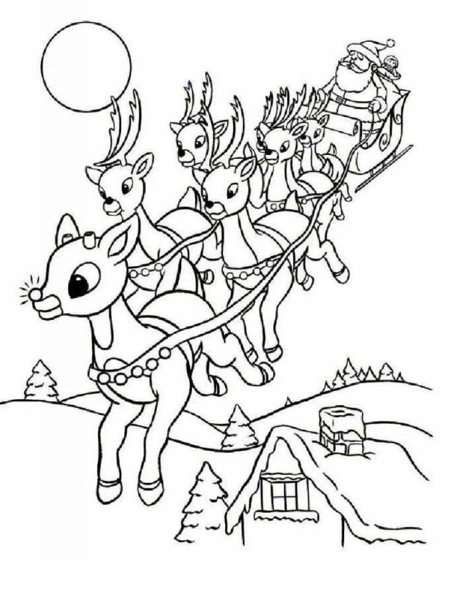 926x1200 Rudolph Reindeer Coloring Pages