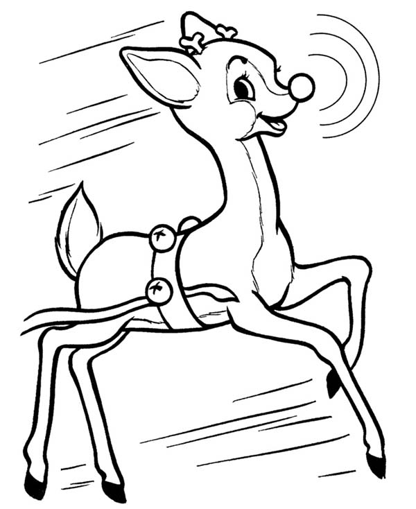 600x734 Santa Claus And The Red Nose Rudolph Reindeer Coloring Pages