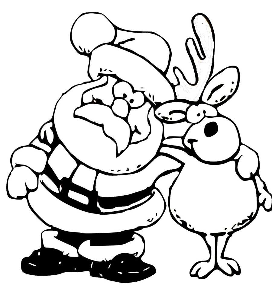 900x954 Santa Coloring Pages