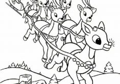 235x165 Rudolph Coloring Pages Rudolph And Santa Sleigh Coloring Pages