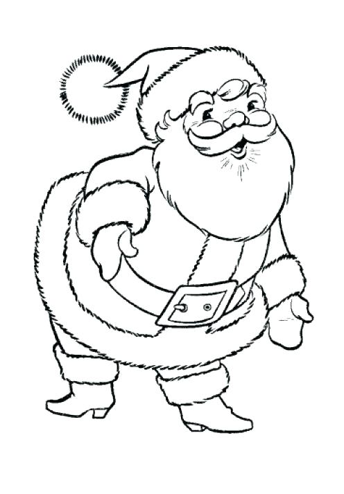 496x713 Santa Claus Coloring Sheet Plus Under The Snow Santa Claus Hat