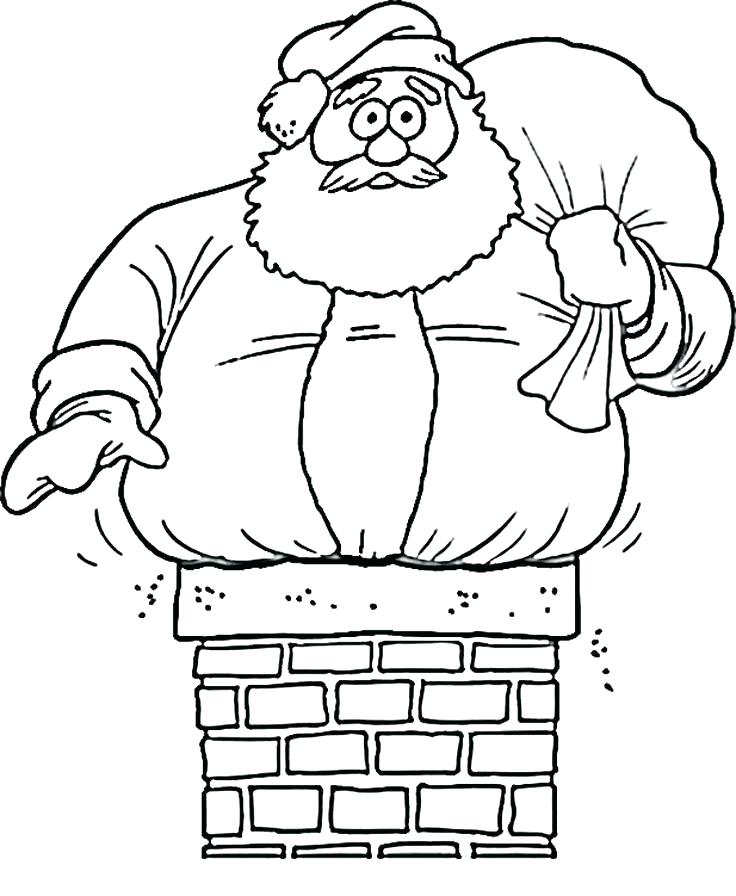 736x896 Santa Sleigh Coloring Pages Printable With His