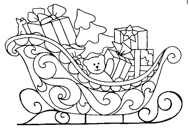 666x465 Santa Sleigh Coloring Page Sleigh Coloring Page In Sleigh Coloring