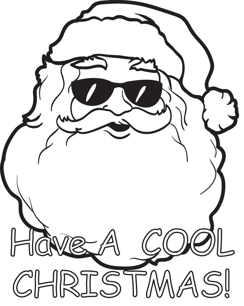 816x1024 Free Printable Santa Claus Coloring Page For Kids