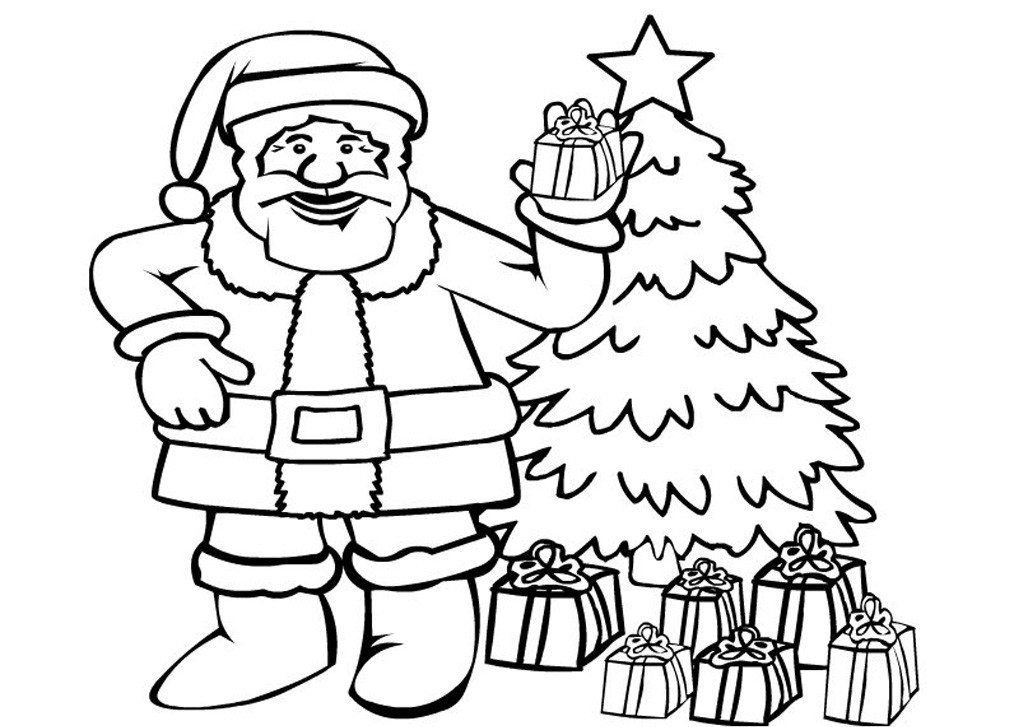 1014x727 Santa Claus Pictures To Print And Color