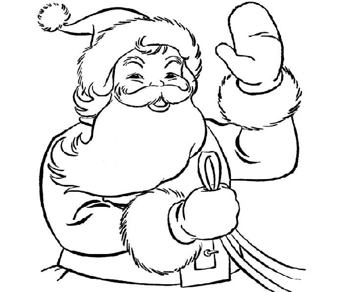 Santa Claus Face Coloring Page