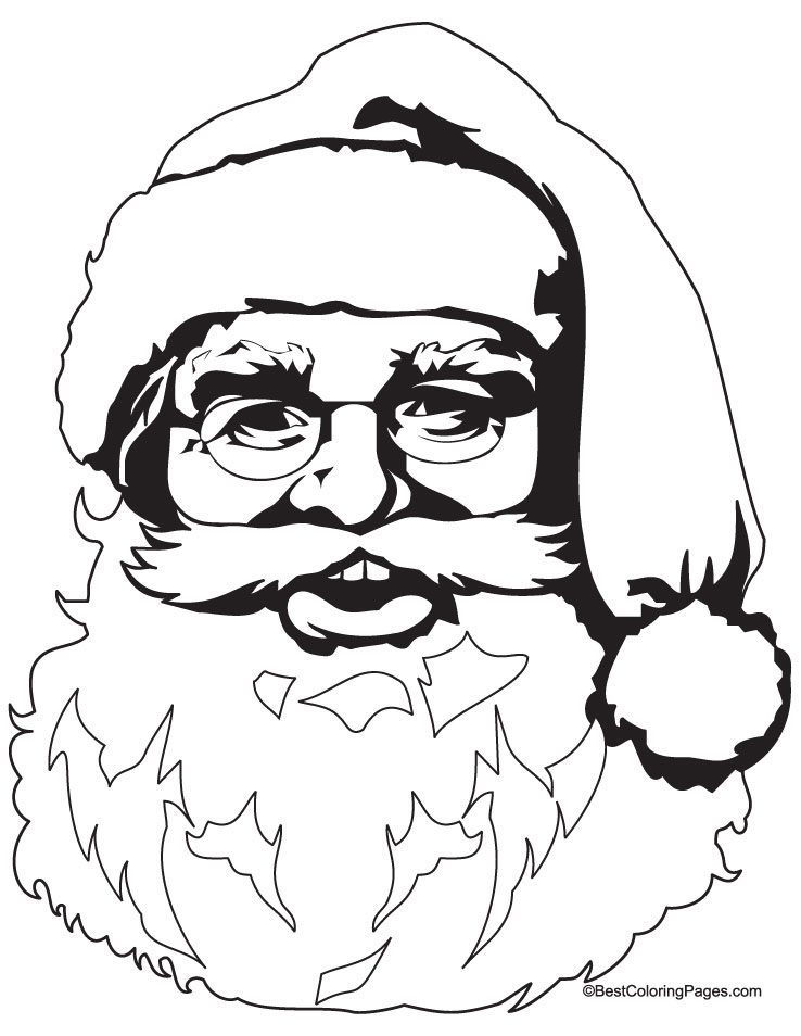 738x954 Santa Face Coloring Pages