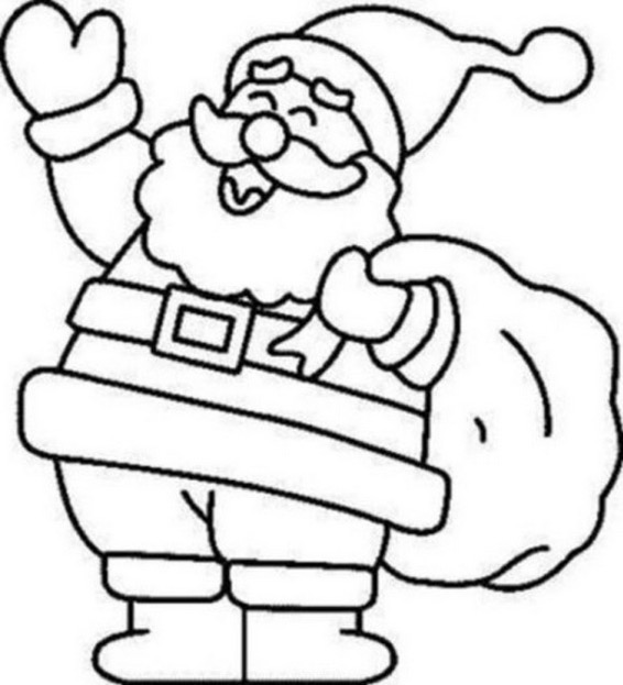 566x623 Printable Jolly Santa Claus Coloring Page