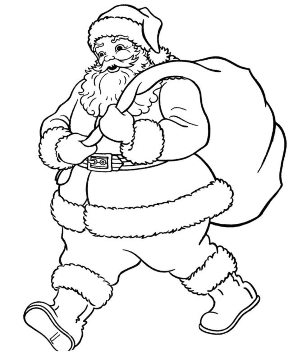Santa Claus Sleigh Coloring Pages