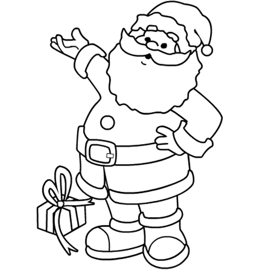 943x943 Santa Claus Coloring Pages For Toddlers Kids Merry Christmas Santa