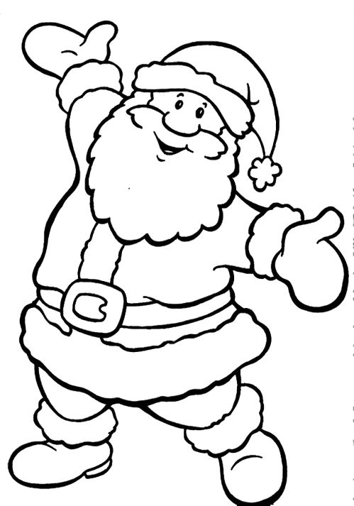 499x713 Santa Claus Coloring Pages For Kids Merry Christmas