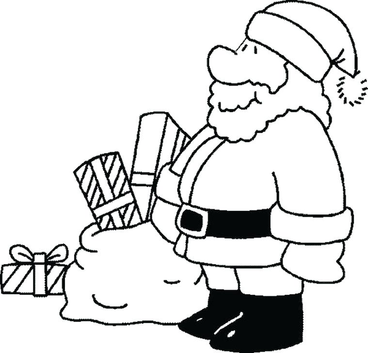 759x728 Santa Coloring Pages Colour In Pictures Free Preschool Santa