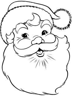 236x321 Santa Face Coloring Page