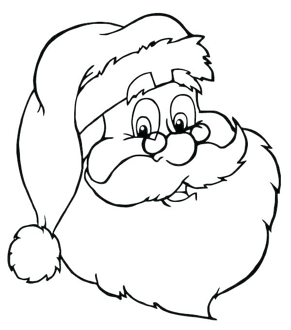 600x680 Santa Face Coloring Page Plush Design Face Coloring Page 2 Free