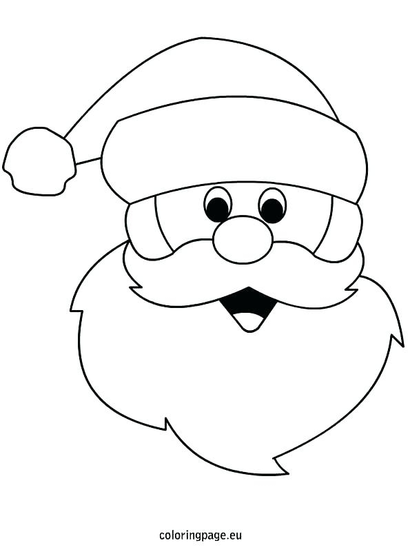 595x804 Santa Face Coloring Page Printables Santa Coloring Pics Coloring
