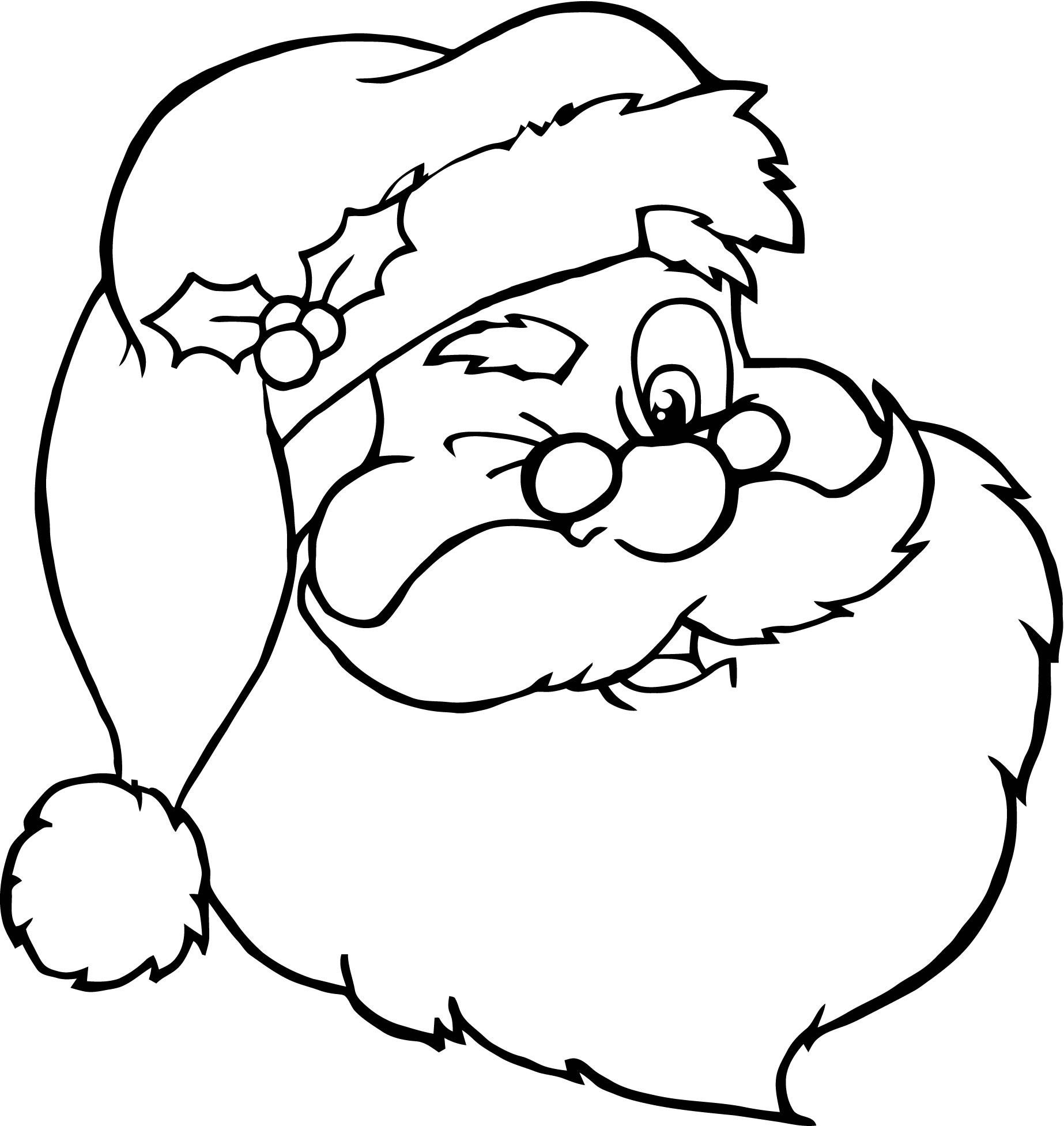 1846x1954 Santa Face Coloring Pages Wagashiya
