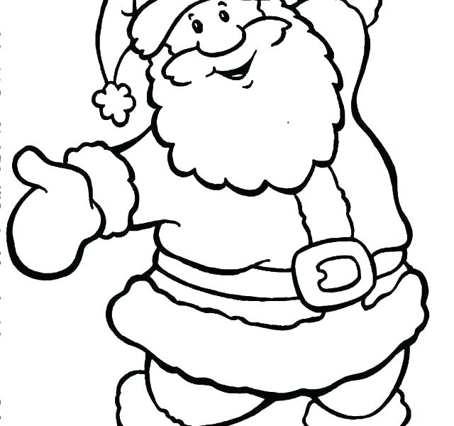 640x600 Santa Face Coloring Pages