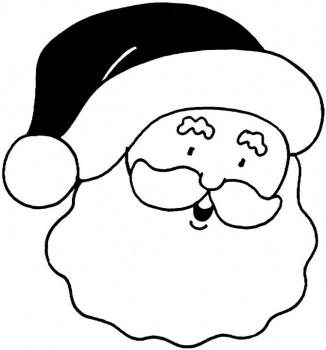 326x350 Christmas Santa Face Coloring Pages