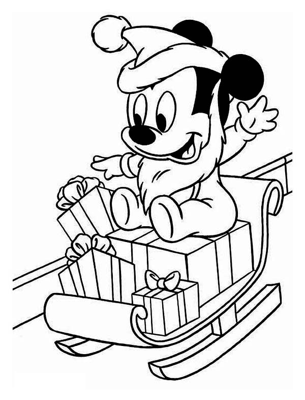 Santa In His Sleigh Coloring Pages