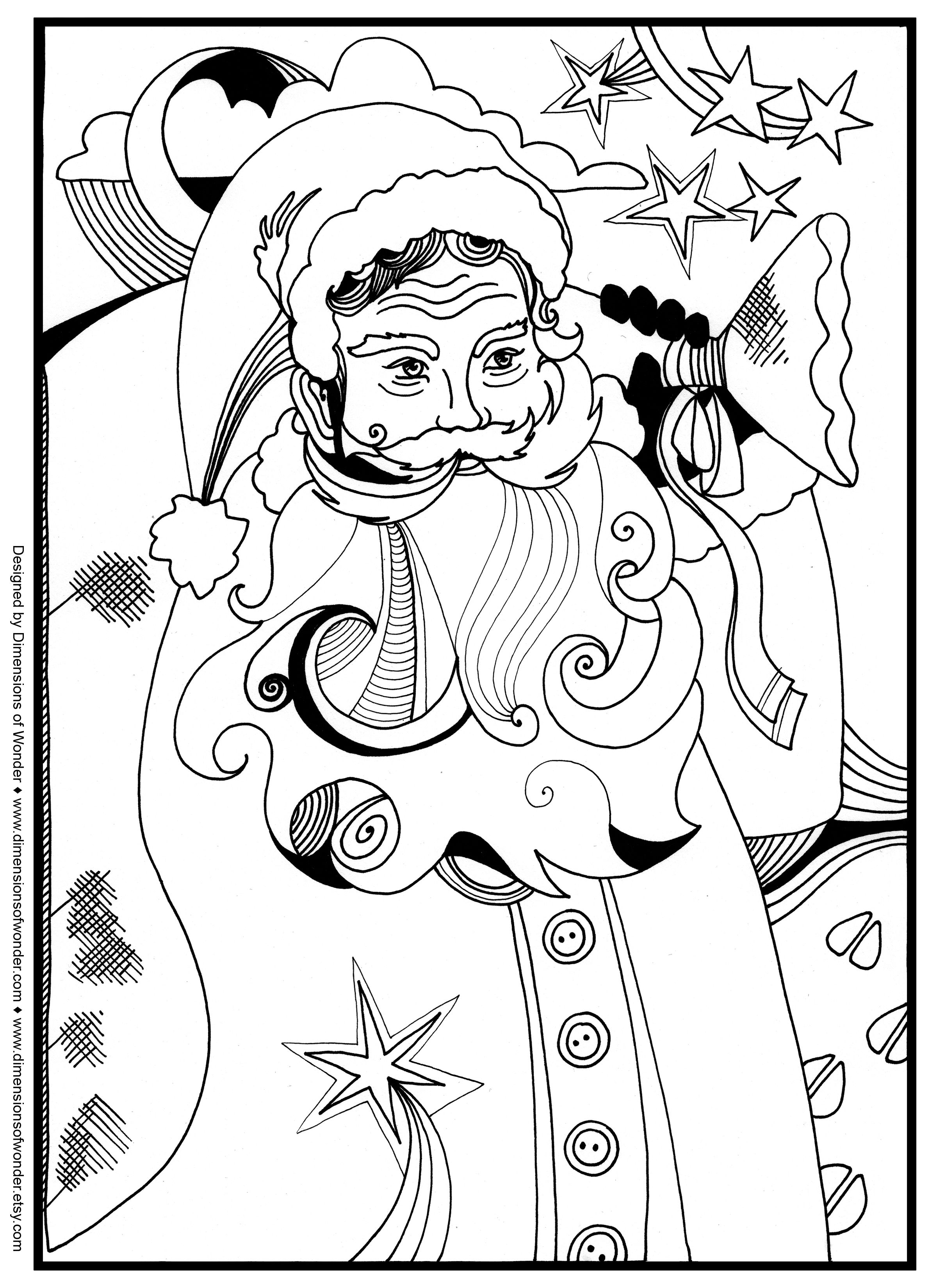 2400x3300 Santa Christmas Around The World Coloring Pages Kidsfreecoloring