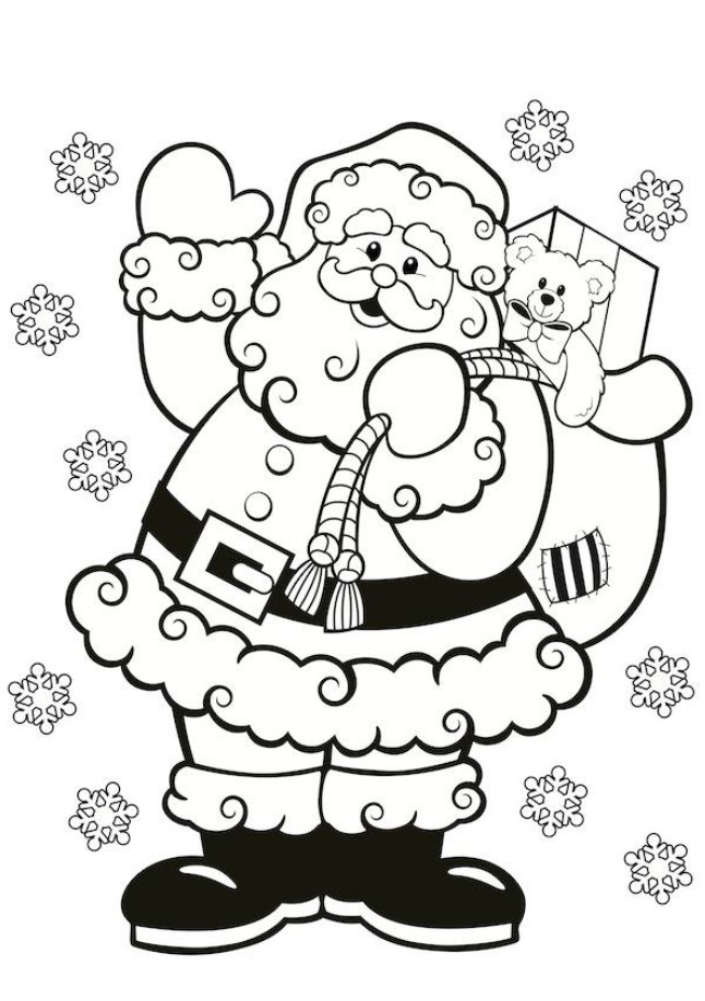 646x917 Santa Claus Colouring