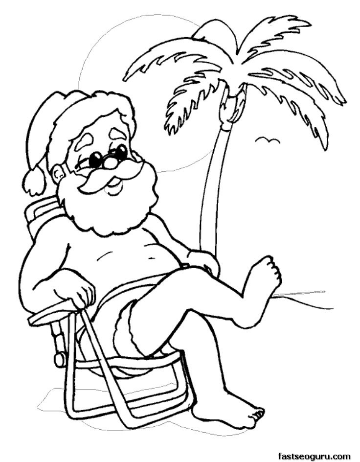 736x944 Christmas Santa Coloring Pages