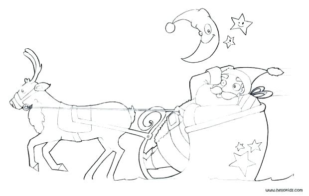 620x394 Santa Sleigh Coloring Pages