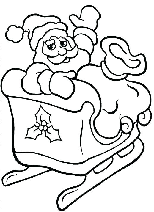 518x713 Santa Sleigh Coloring Page Sled Coloring Pages Sled Coloring Pages