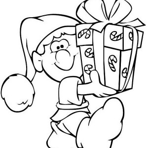 300x300 Two Santa Christmas Elf Coloring Page Color Luna