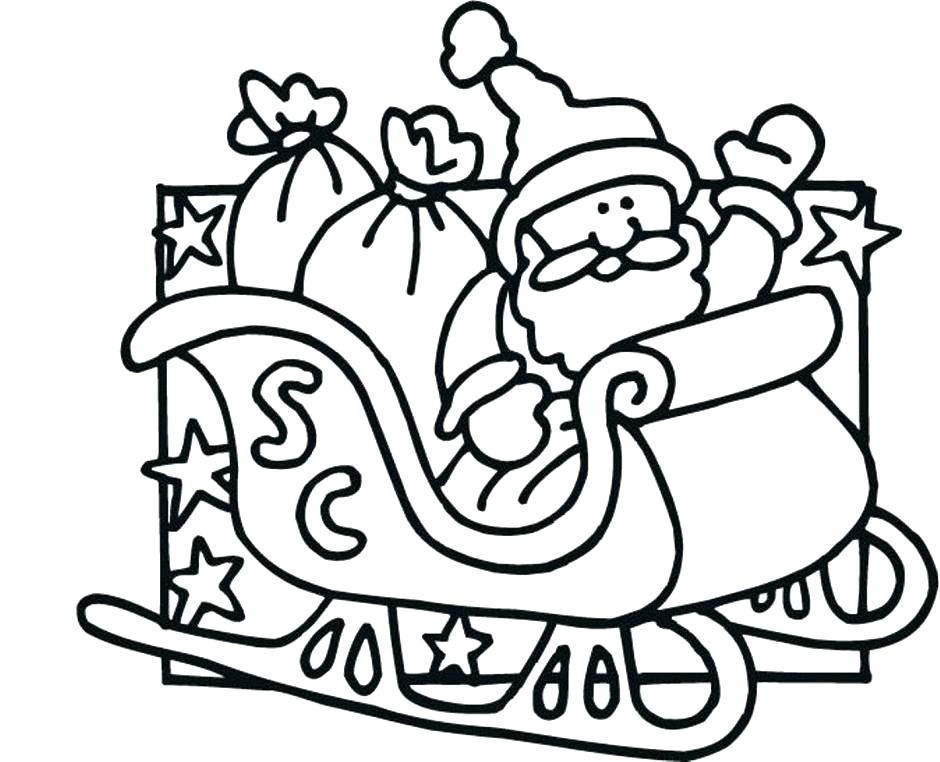 940x762 Coloring Page Santa Coloring Pages Sleigh Sheets Christmas
