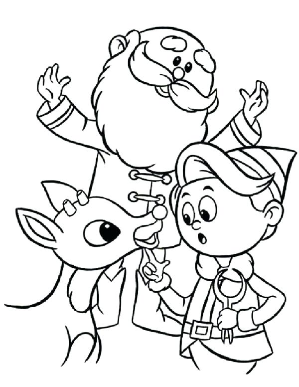600x776 Santa Color Pages And Coloring Pages Santa Workshop Color Pages