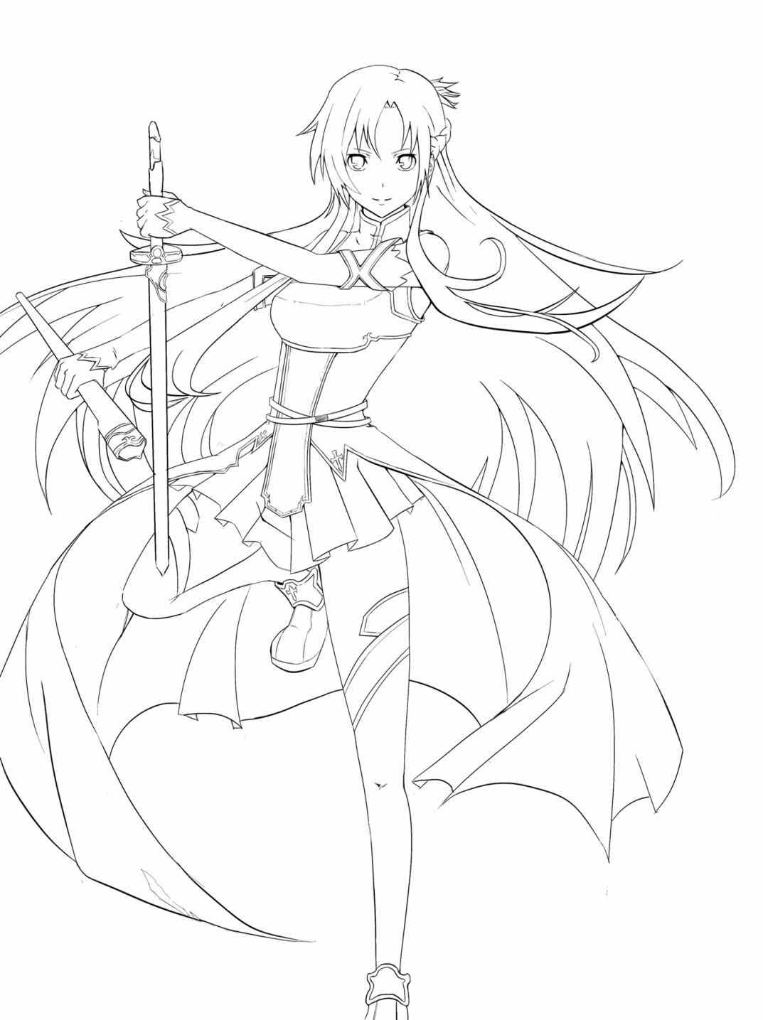 1073x1435 Luxury Kirito And Asuna Coloring Pages Sword Art Online
