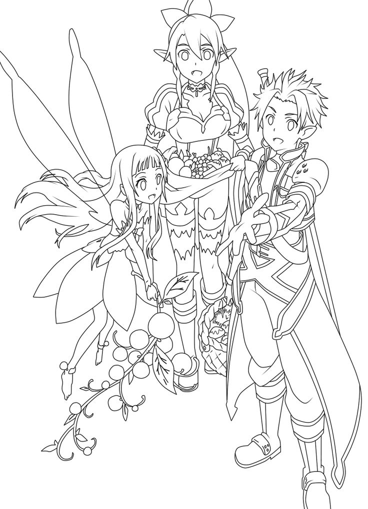 736x1019 25 Best Sword Art Online Coloring Images On Coloring