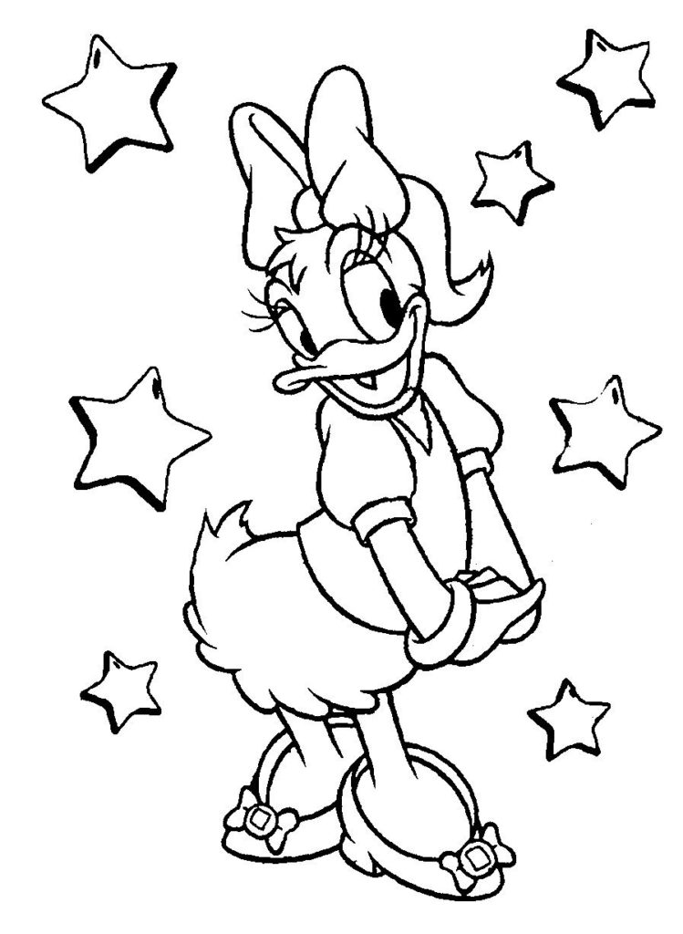 749x1024 Daisy Duck Coloring Pages Get Bubbles