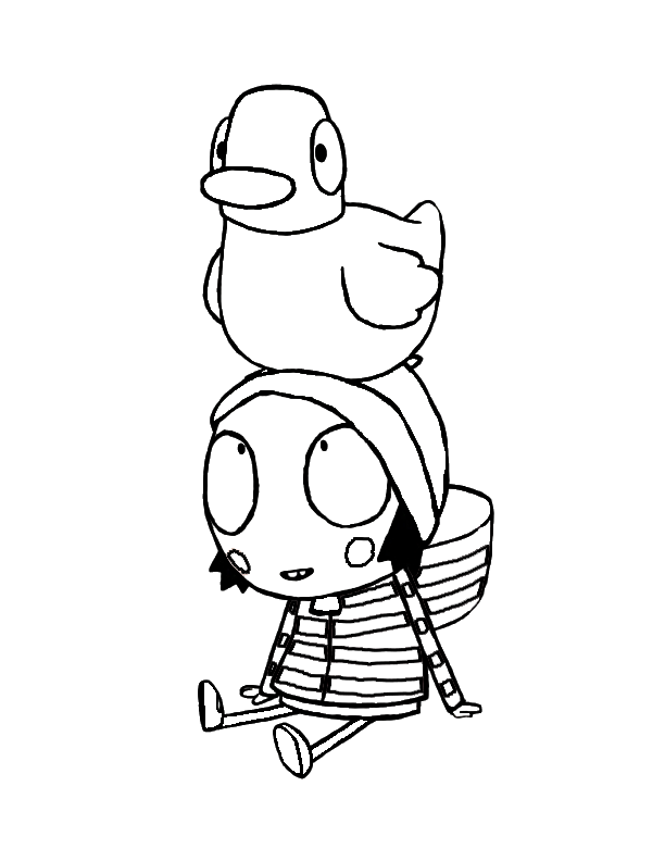612x792 Moderno Sarah Y Pato Para Colorear Motivo