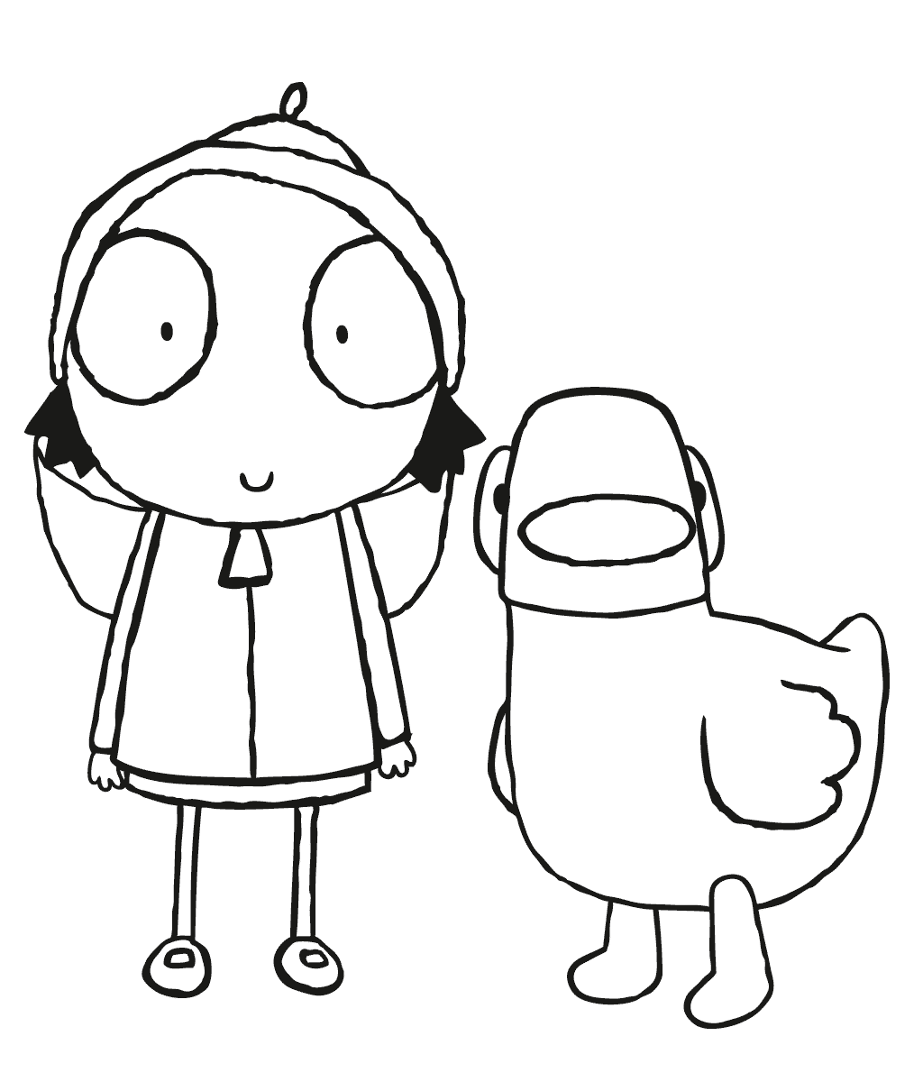 1024x1200 Sarah Amp Duck Colouring Pages