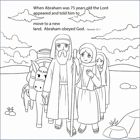 480x480 Abraham And Sarah Coloring Page Coloring Pages Toddler Bible Cute
