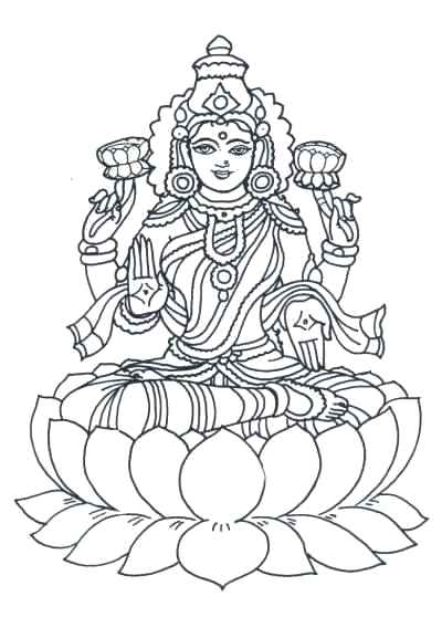 400x577 Saraswati Coloring Pages