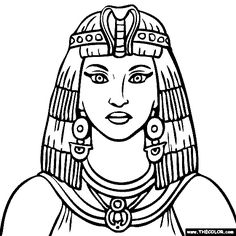236x236 Egyptian Sarcophagus Coloring Page Line Work