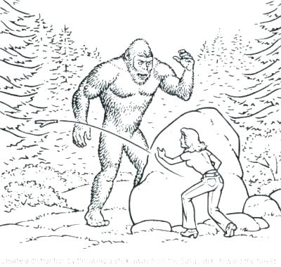 400x380 Bigfoot Coloring Page Coloring Page 2019