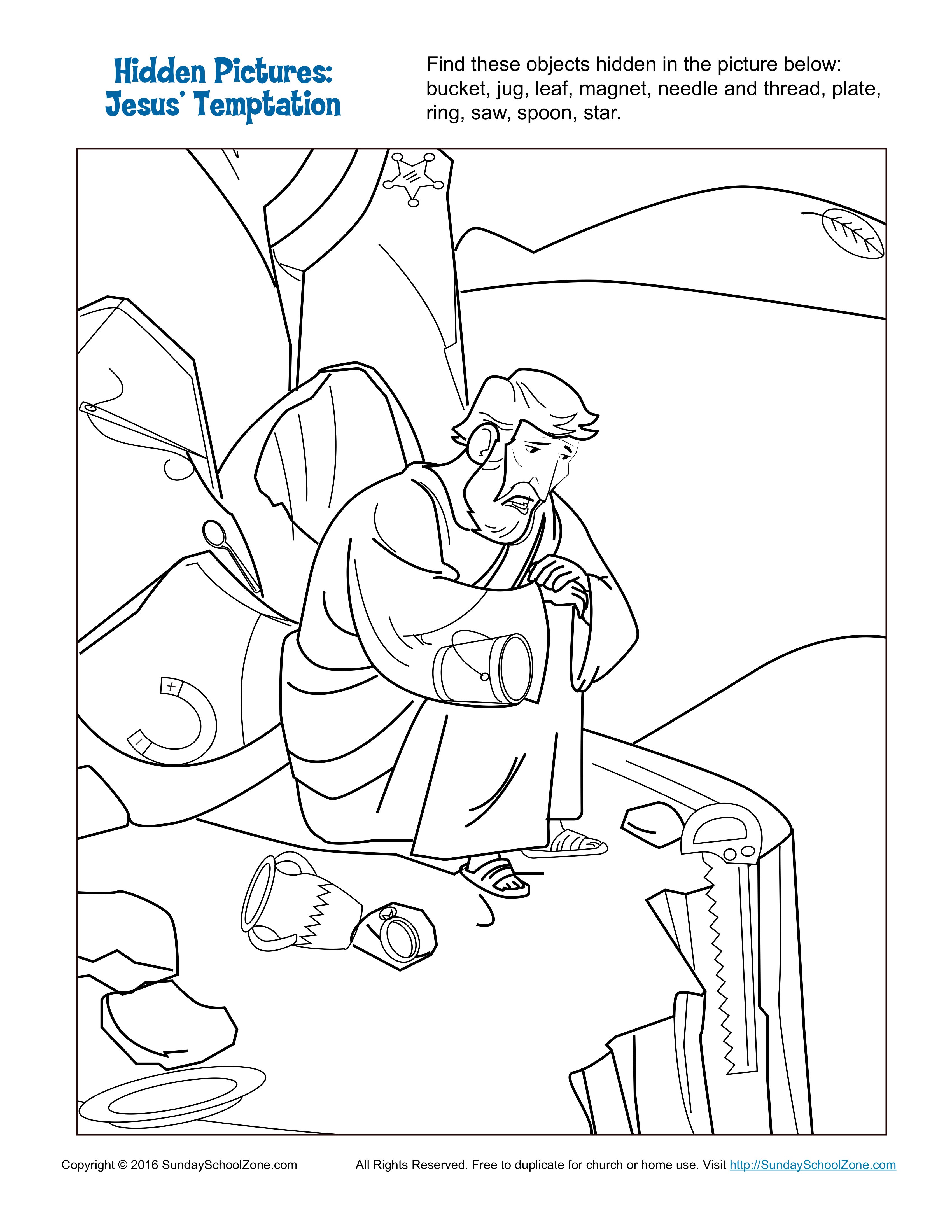 3400x4400 Jesus' Temptation Hidden Pictures