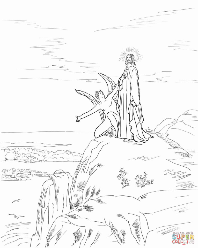 819x1024 Jesus Temptation Coloring Page Free Printable Coloring Pages
