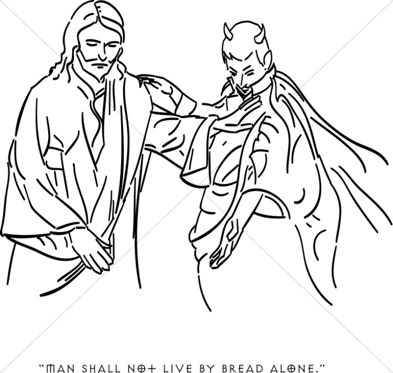 776x736 Satan Tempts Jesus With Earthly Riches Temptation Of Christ Clipart