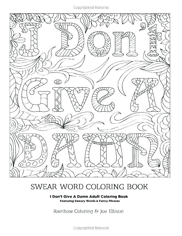 600x776 Free Swear Word Coloring Pages