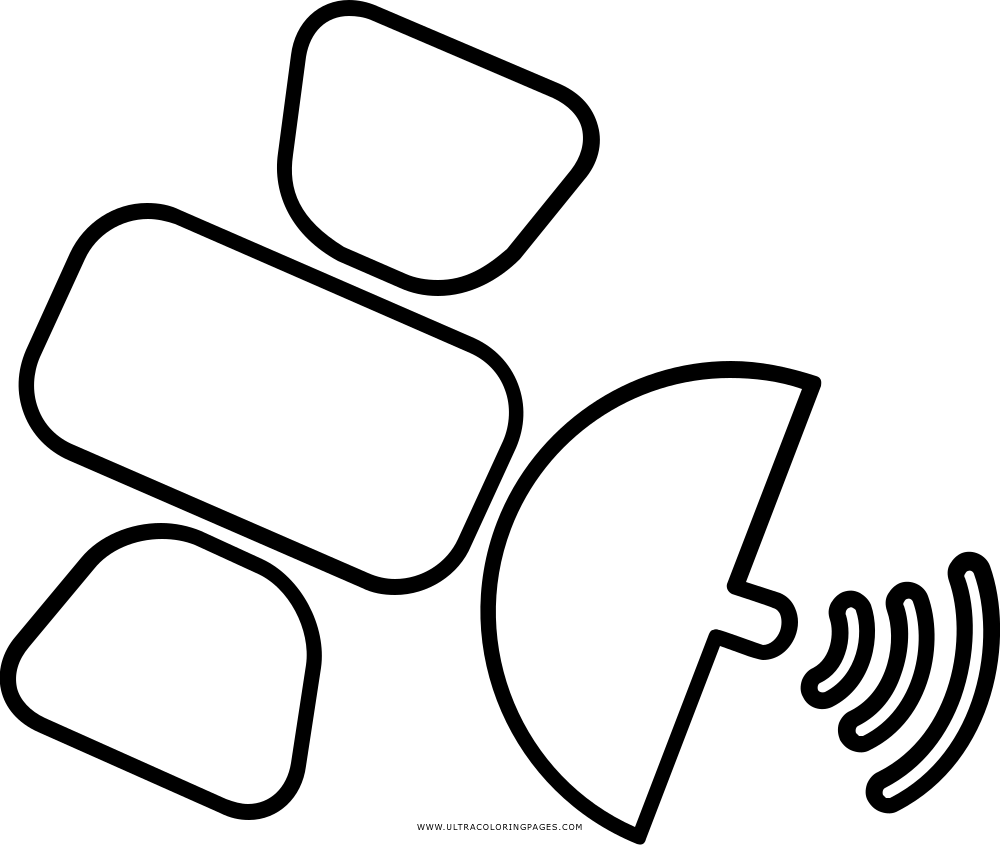 1000x845 Satellite Coloring Page