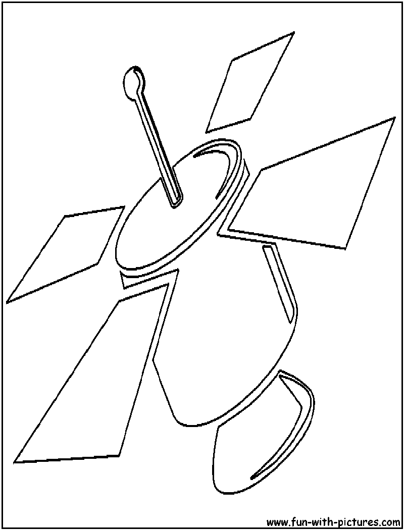 800x1050 Satellite Cutout Coloring Page