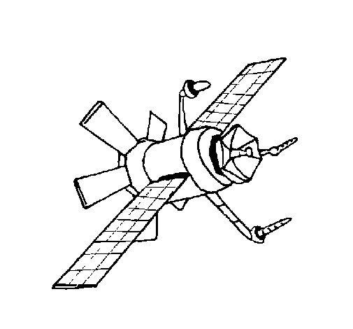 505x470 Satellite Coloring Page