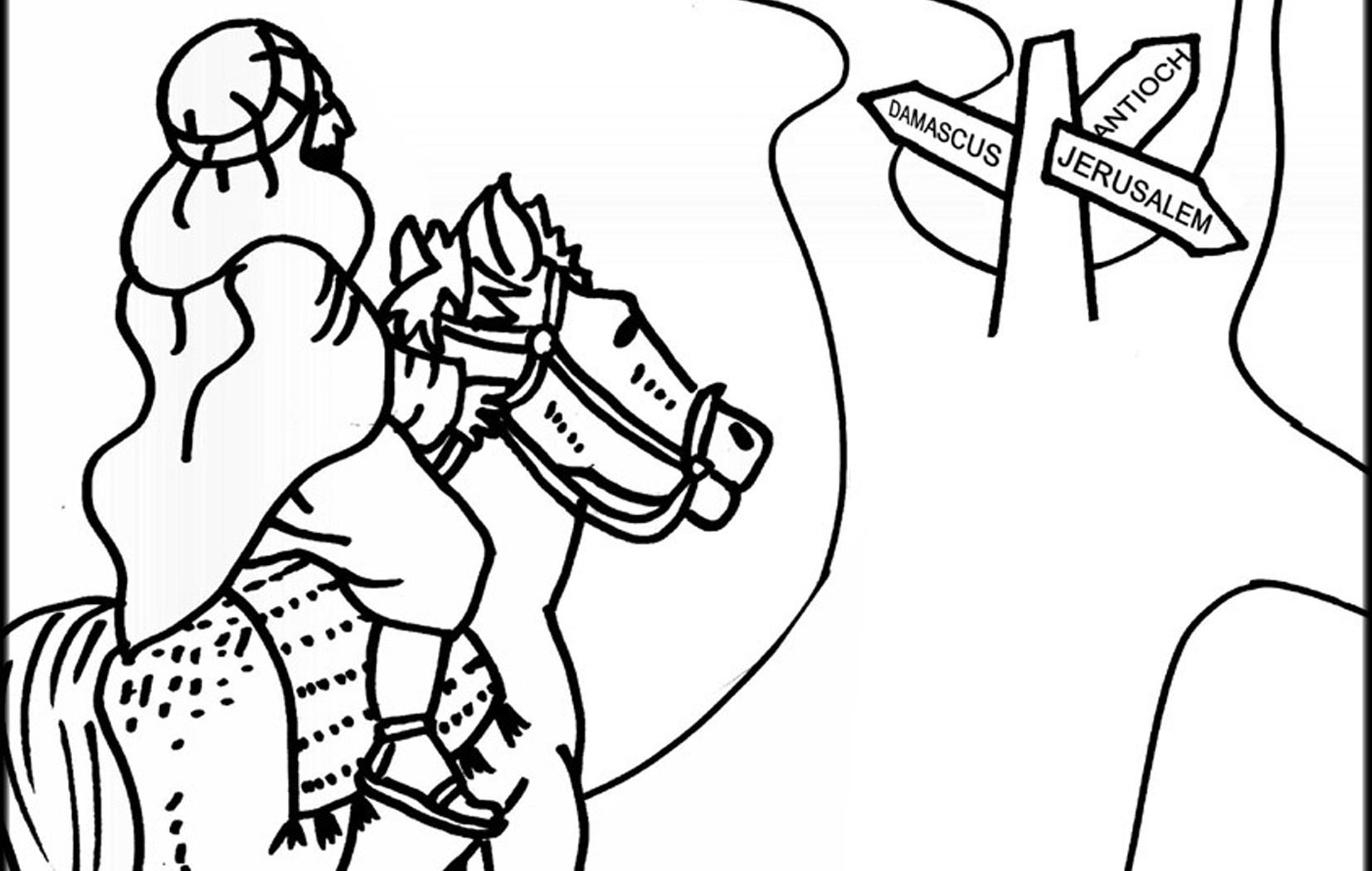 1654x1050 Paul On The Road To Damascus Coloring Page. Saul To Paul
